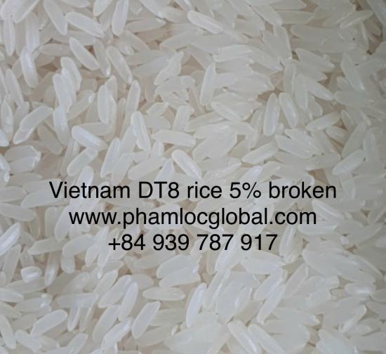 Vietnam fragrant rice DT8, 5% broken