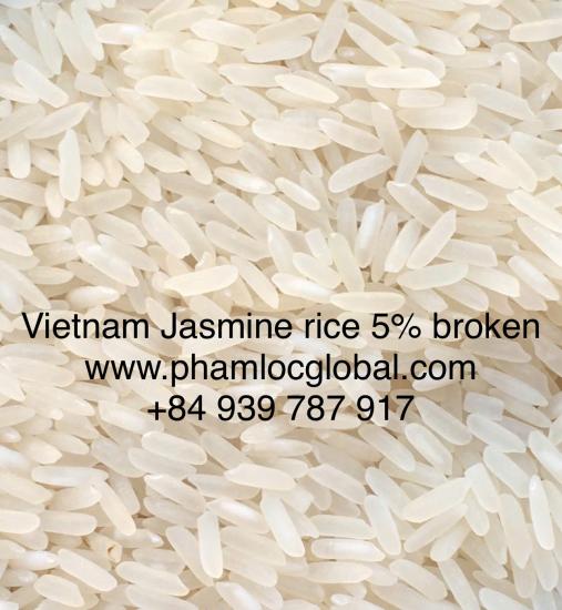 Vietnam Long grain white rice Jasmine 5% broken