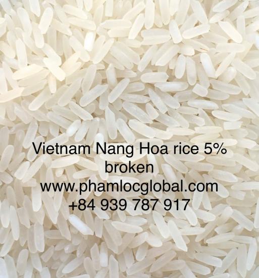 Vietnam fragrant Nang Hoa rice 5% broken