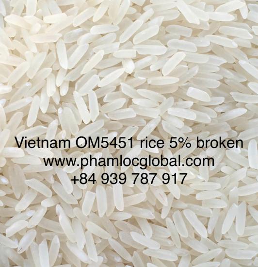 Long grain white rice OM5451 (5%, 15%, 25%) broken