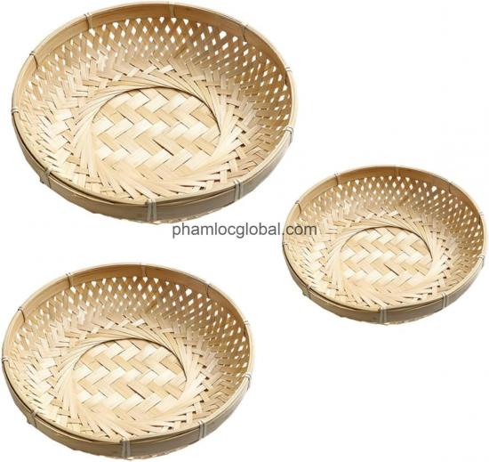 Bamboo Fruit Basket Fruit Vegetable Storage Basket Tablescape Decor Hand Decor Woven Fruit Box Vegetable Bowl Holder Candy Display Basket Woven Fruit Basket Bread