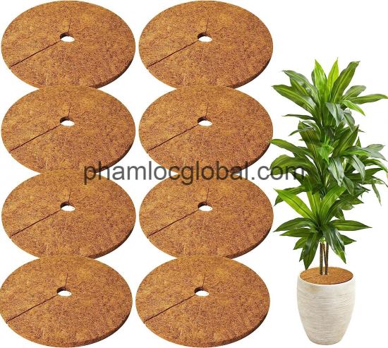 Coconut Fibers Mulch Ring Tree Protector Mat Weed Control Plant Soil Cover for Indoor Outdoor Plants